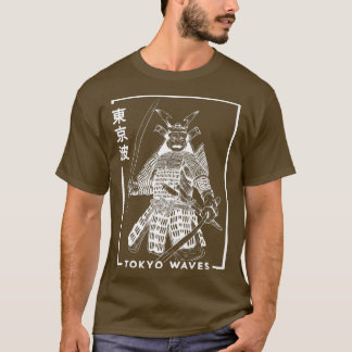 Japanska Samurai Warrior Drawn Minimalistic Japan T Shirt