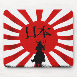 Japanska Samurai Warrior Flagga Art Musmatta
