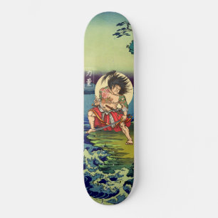 Japanska Samurai Warrior Hero Mini Skateboard Bräda 18,5 Cm