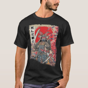 Japanska Samurai Warrior Japan Dead Swordsman T Shirt
