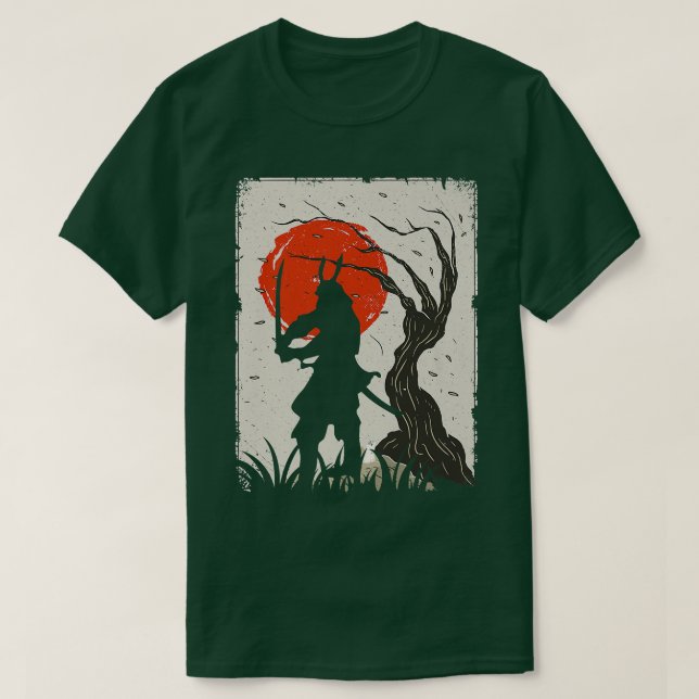 Japanska Samurai Warrior Japan Swordsman (2) T Shirt (Design framsida)