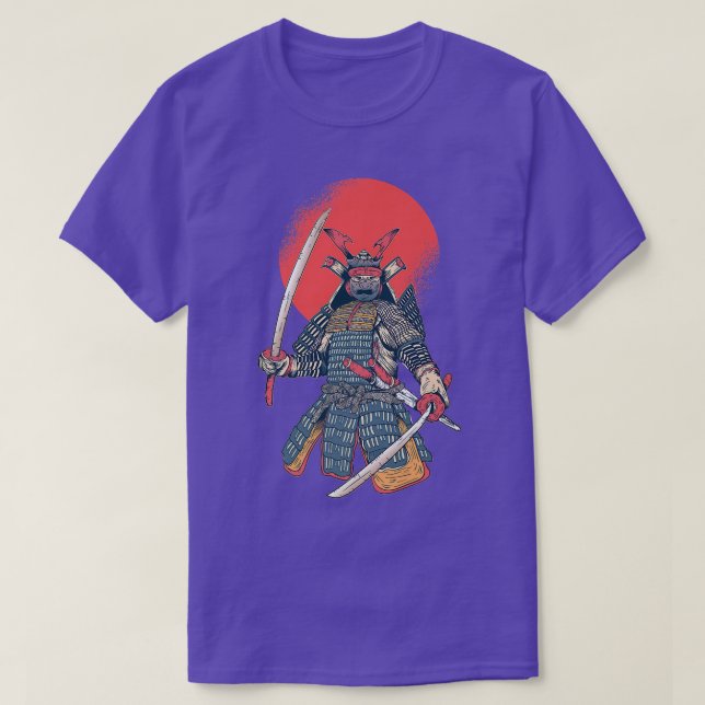 Japanska Samurai Warrior Japanska Sol T Shirt (Design framsida)