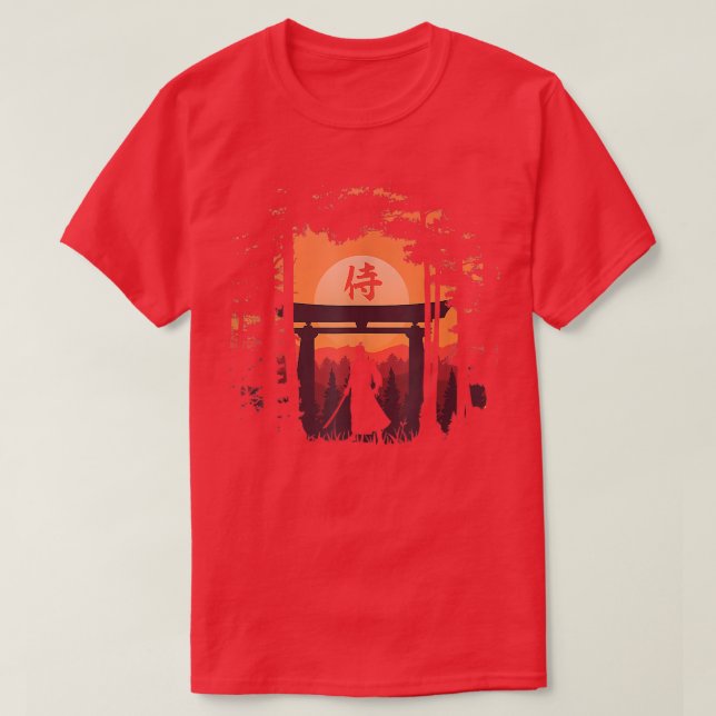 Japanska Samurai Warrior japanska swordmen  T Shirt (Design framsida)