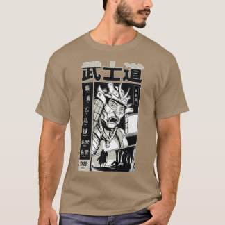 Japanska Samurai Warrior Katana Fighter T Shirt