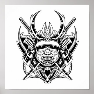 Japanska Samurai Warrior Poster