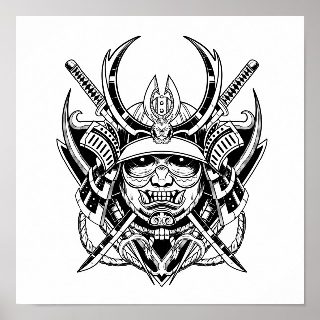 Japanska Samurai Warrior Poster (Framsidan)