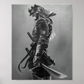 Japanska Samurai Warrior Poster