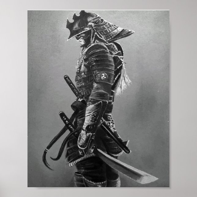 Japanska Samurai Warrior Poster (Framsidan)