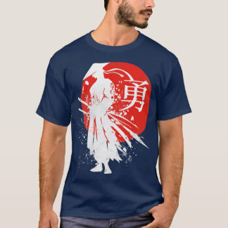 Japanska Samurai Warrior Retro Japan Calligraphy f T Shirt