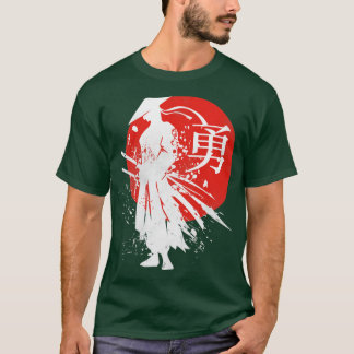 Japanska Samurai Warrior Retro Japan Calligraphy f T Shirt