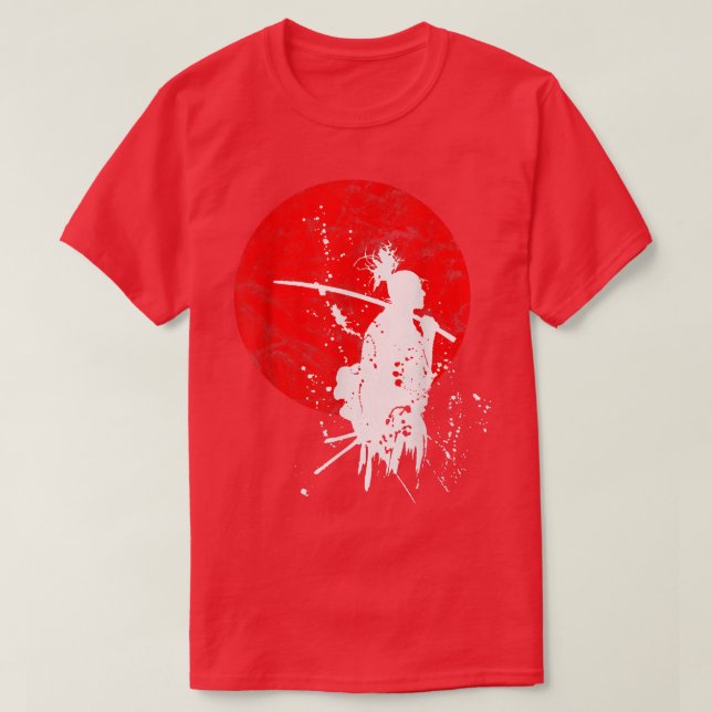 Japanska Samurai Warrior Retro Japan Courage Respe T Shirt (Design framsida)