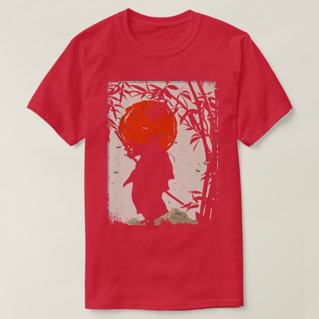 Japanska Samurai Warrior Swordsman (2) T Shirt (Design framsida)