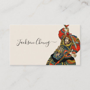 Japanska Samurai Warrior Visitkort