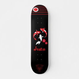 Japanska samuraiskateboard med namn mini skateboard bräda 18,5 cm