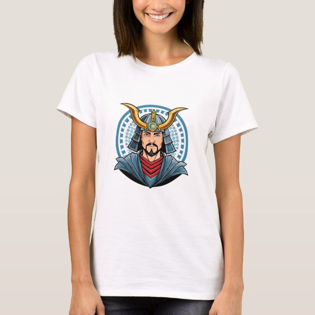 Japanska samurajer t shirt (Framsida)