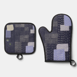 Japanska sashiko-stisar som liknar mönster