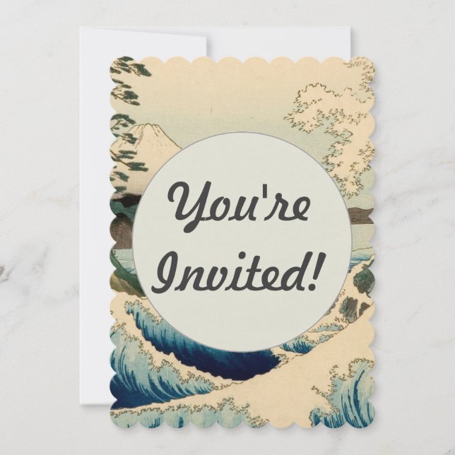 Japanska Satta Hiroshige Art Inbjudningar (Framsida)