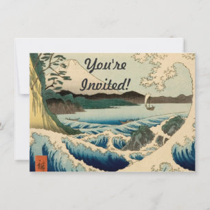 Japanska Satta Hiroshige Art Inbjudningar