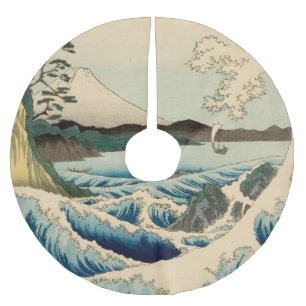 Japanska Satta Hiroshige Art Julgransmatta Borstad Polyester