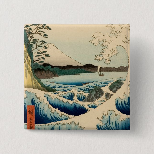 Japanska Satta Hiroshige Art Knapp (Framsida)