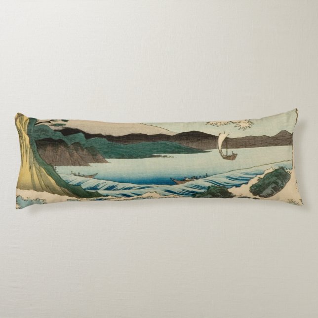 Japanska Satta Hiroshige Art Kroppskudde (Baksidan)