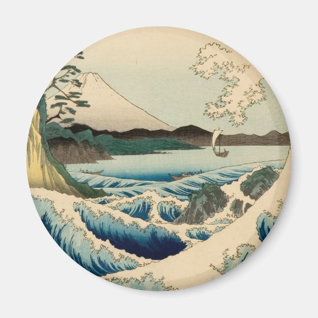 Japanska Satta Hiroshige Art Magnet (Framsidan)