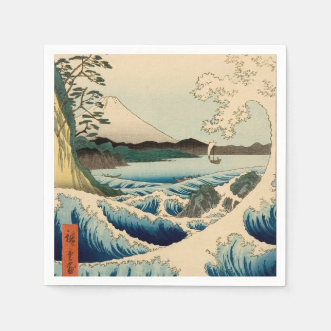 Japanska Satta Hiroshige Art Pappersservett (Framsidan)