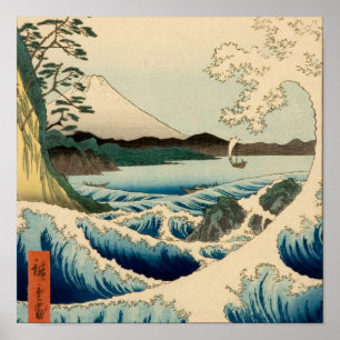 Japanska Satta Hiroshige Art Poster