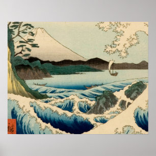 Japanska Satta Hiroshige Art Poster