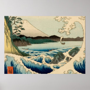 Japanska Satta Hiroshige Art Poster