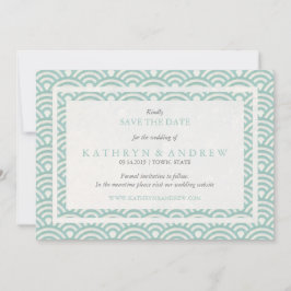 Japanska Seigaiha sparar datumet utan foto Spara Datumet