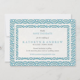 Japanska Seigaiha sparar datumet utan foto Spara Datumet