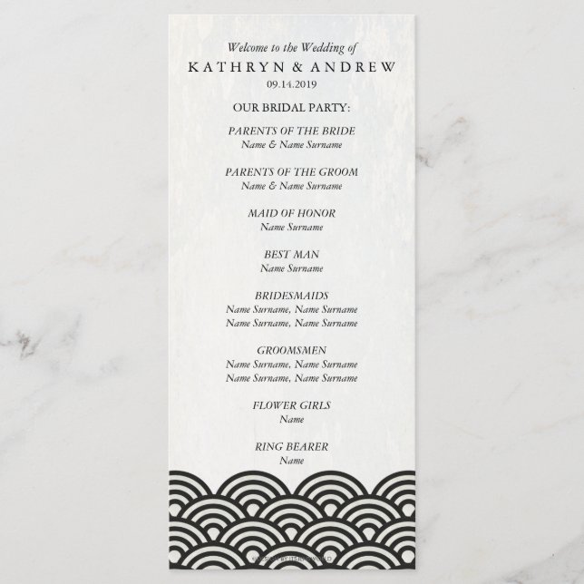 Japanska Seigaiha Vågar-program/serviceorder Program (Framsida)