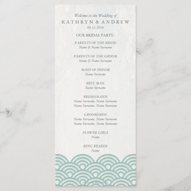 Japanska Seigaiha Vågar-program/serviceorder Program (Framsida)