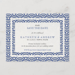 Japanska Seigaiha Vågar sparar datumnr Meddelande Vykort