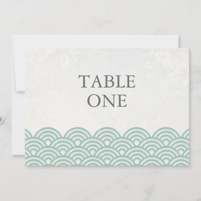 Japanska Seigha-stiliserade vågor Stort bordskort (Framsida)