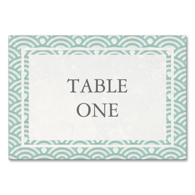 Japanska Seigha Stylized Vågar Bordsnummer (Framsidan)