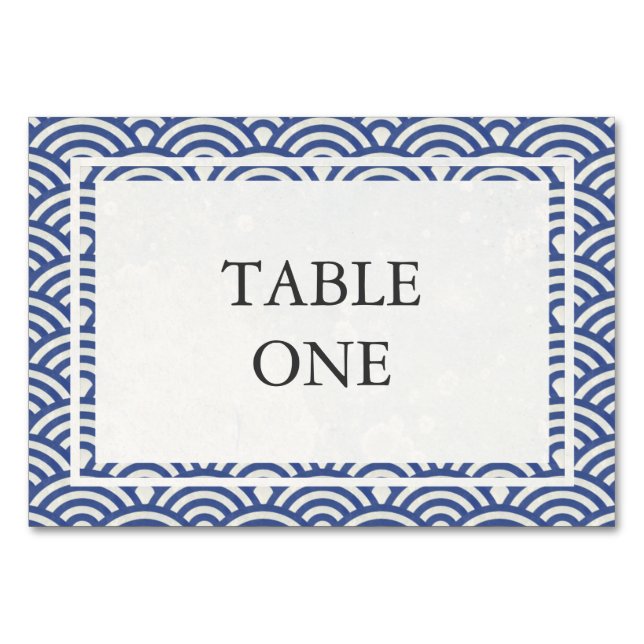 Japanska Seigha Stylized Vågar Bordsnummer (Framsidan)