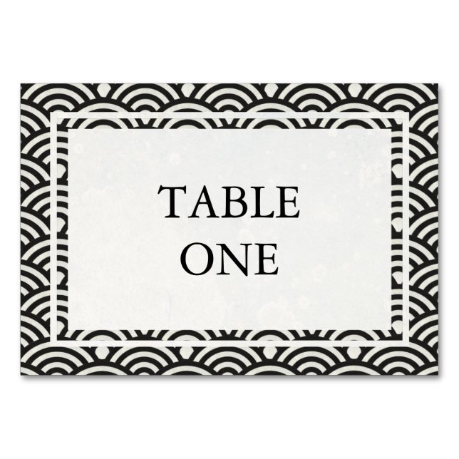 Japanska Seigha Stylized Vågar Bordsnummer (Framsidan)