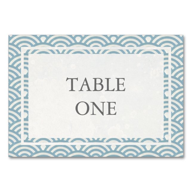 Japanska Seigha Stylized Vågar Bordsnummer (Framsidan)