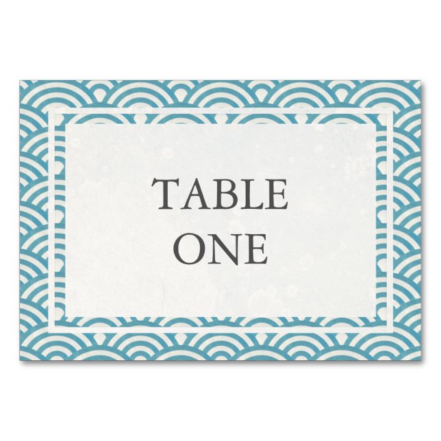 Japanska Seigha Stylized Vågar Bordsnummer (Framsidan)