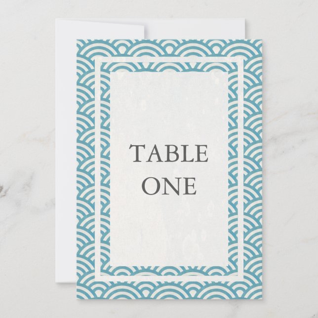 Japanska Seigha Stylized Vågar Large Bordsnummer (Framsida)