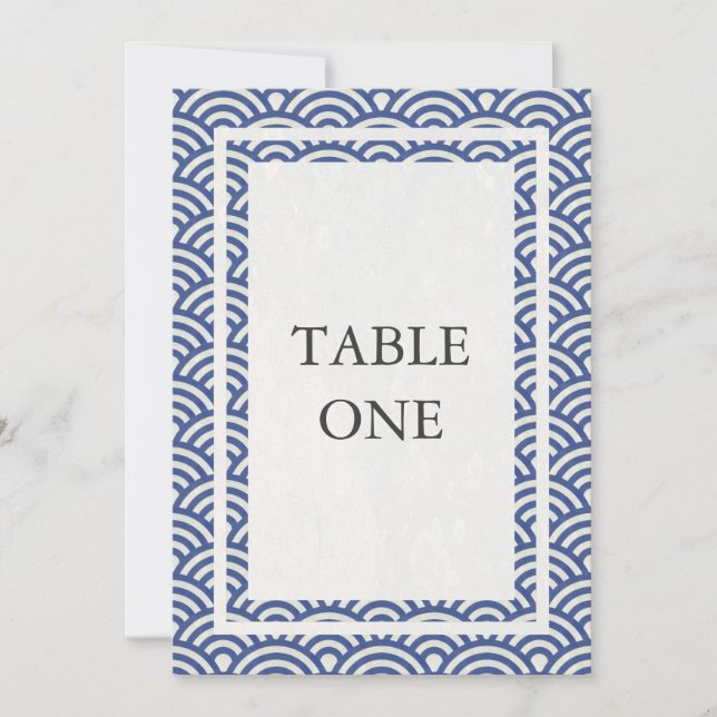 Japanska Seigha Stylized Vågar Large Bordsnummer (Framsida)