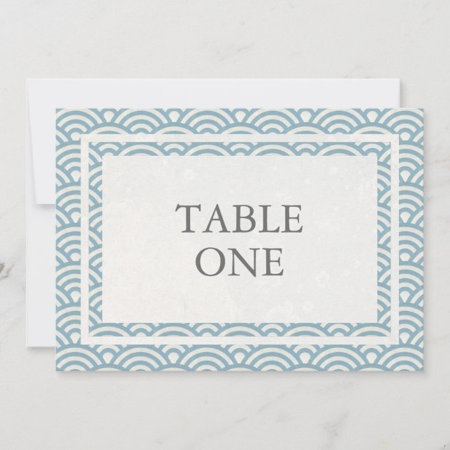 Japanska Seigha Stylized Vågar Large Bordsnummer (Framsida)