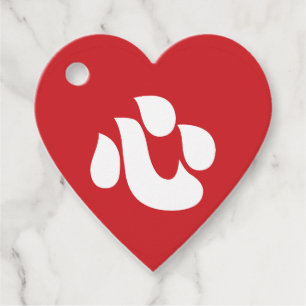 Japanska Shin Kanji Kokoro Heart 心 Gåvor Etiketter