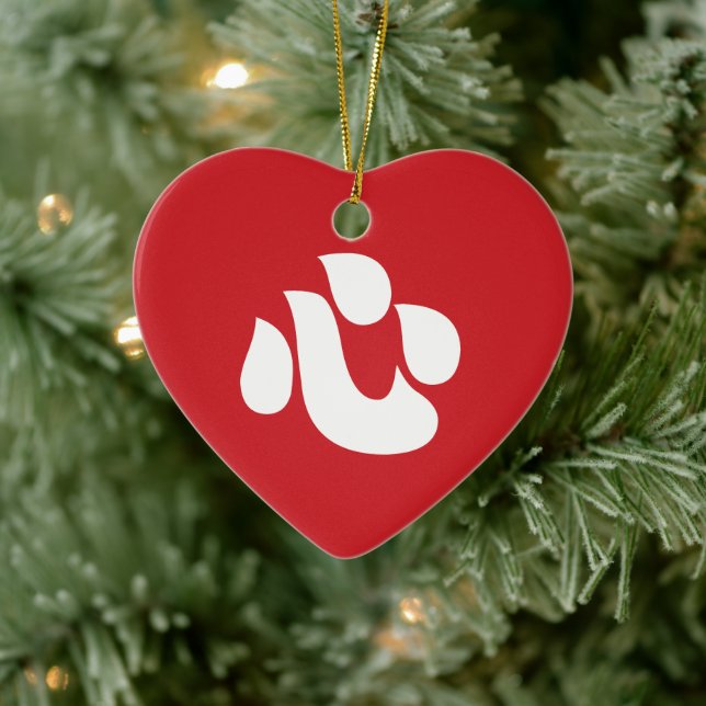 Japanska Shin Kanji Kokoro Heart 心 Julgransprydnad Keramik (Träd)