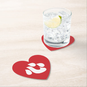Japanska Shin Kanji Kokoro Heart 心 Underlägg Papper