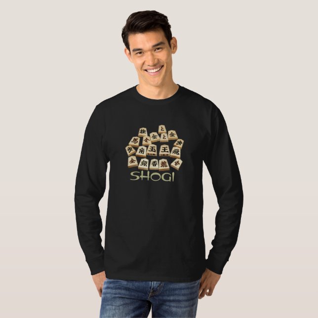 Japanska Shogi Chess Delarare T Shirt (Hel framsida)