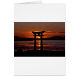 Japanska Shrine Nagao Hälsningskort