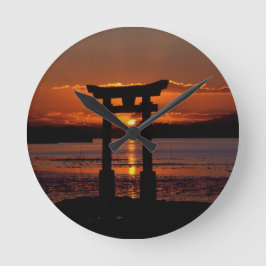 Japanska Shrine Nagao Rund Klocka